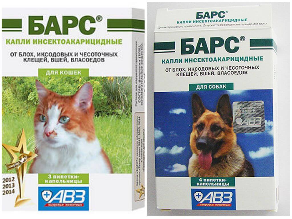 Капли Барс для кошек и собак