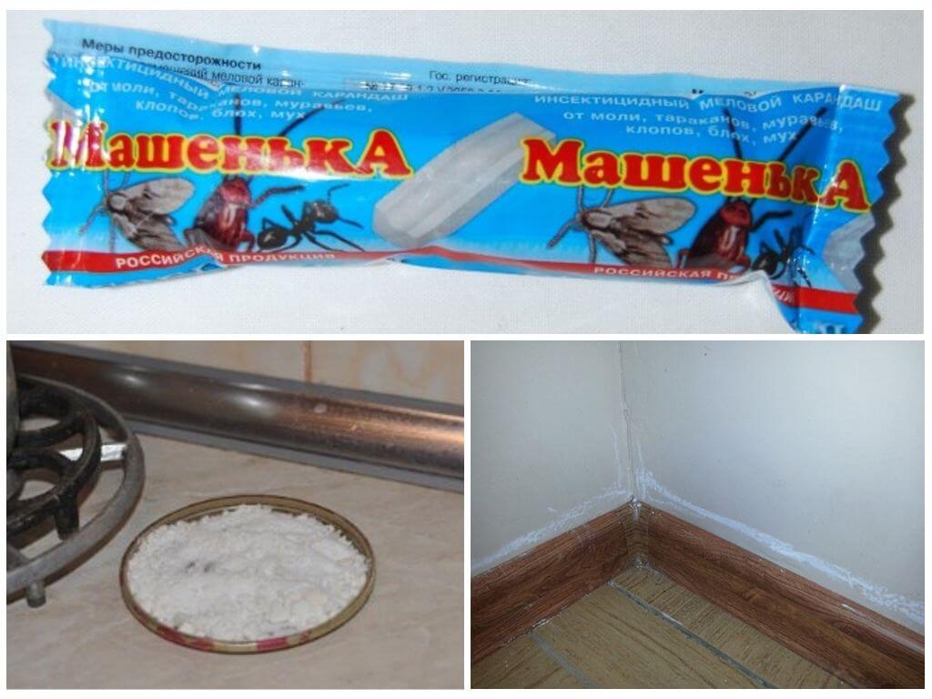 Использование мелка Машенька от насекомых